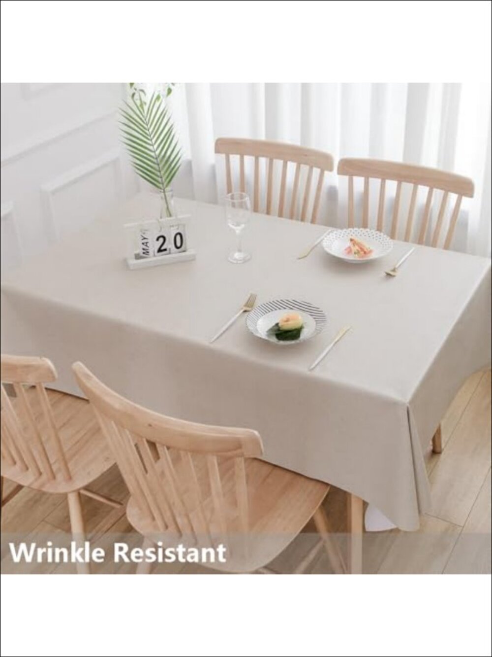 PVC Tablecloth 54x108 Waterproof Wipeable Rectangular Dining Table Cover - Picture 2 of 6